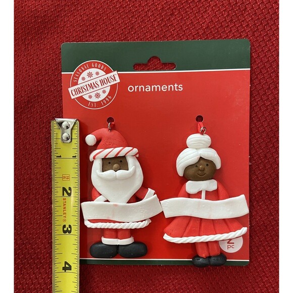 Santa & Mrs Claus Customizable Claydough Ornament Or Stocking Tag - Picture 2 of 4